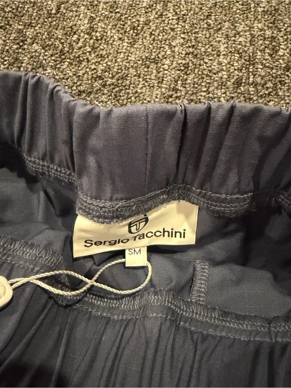 Sergio Tacchini Aria Skirt Blue Indigo Size Small NWT Drawcord Hem